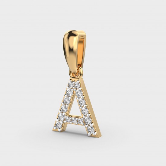 Adorable A Diamond Pendant With Loop (Without Chain)