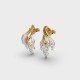 Flaring Ribbons Diamond Earrings